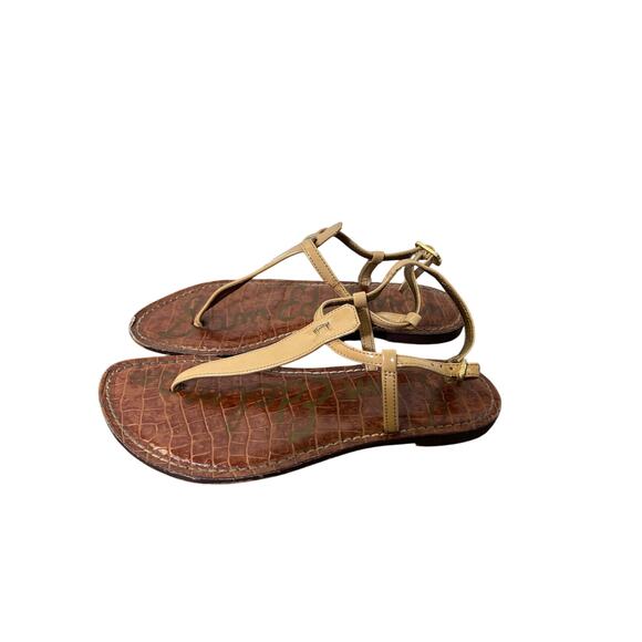 Sam Edelman Tan Thong Flat Sandal Sz 6 - Picture 1 of 4